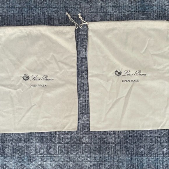 Loro Piana Open Walk Dust Bags Draw String Storage Bag Cotton Bag Made in Italy - Picture 5 of 12